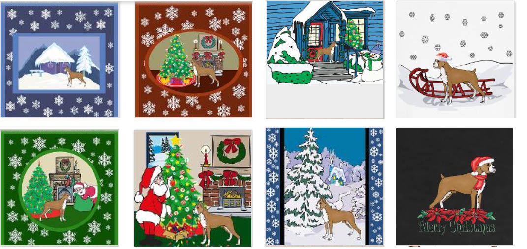 boxer christmas cards