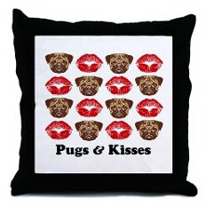 Pugs and Kisses Pillow
