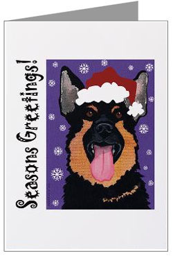 German Shepherd Seasons Greetings