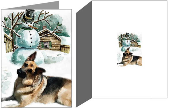 German Shepherd Christmas Cards