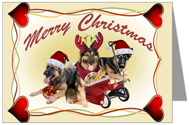 German Shepherd Christmas Cards