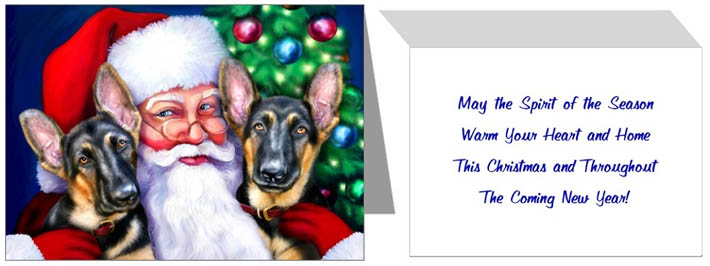 German Shepherd Christmas Cards