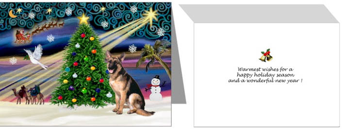 German Shepherd Christmas Cards