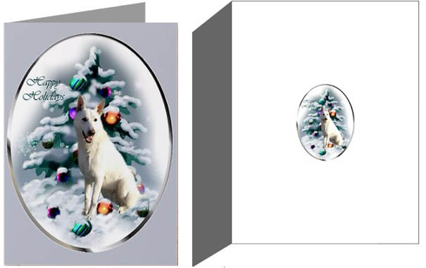 Black German Shepherd Christmas Cards