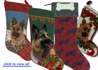german shepherd christmas stocking