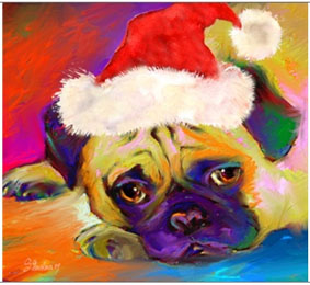 santa pugs