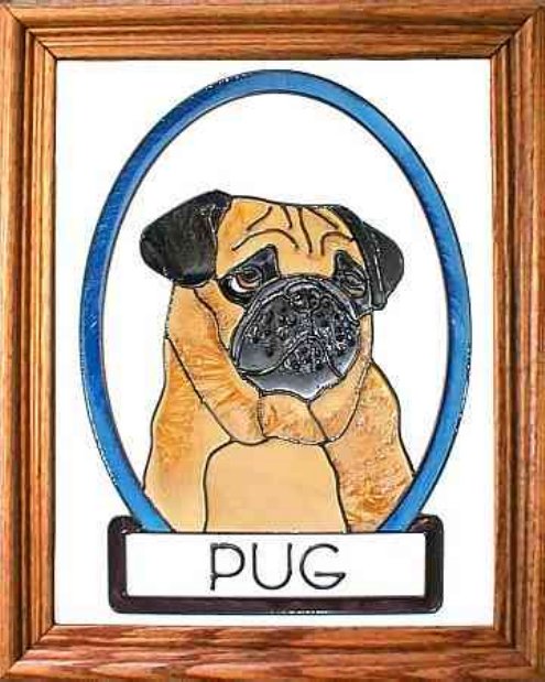 Pug Stained Glass